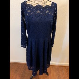 Woman’s Lace Dark Blue Dress Size XXL